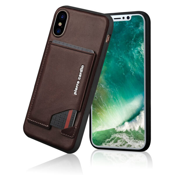 iPhone X/XS bőrtok/hátlapvédő kártya tartoval több színekben - Image 14