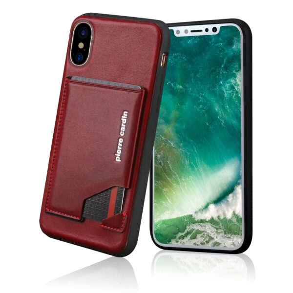iPhone X/XS bőrtok/hátlapvédő kártya tartoval több színekben - Image 15